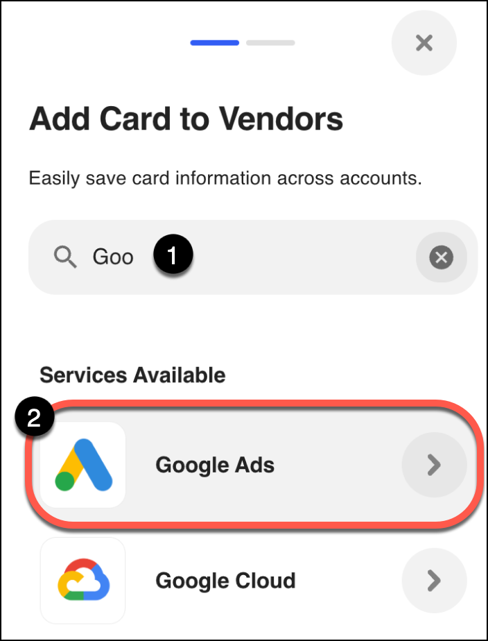 Add a virtual card as a default payment method for a vendor in BILL ...